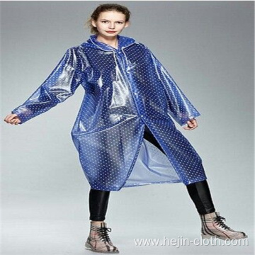 Blue Translucent adult pvc rainwear